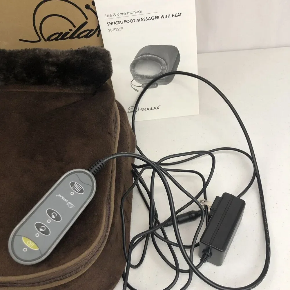 Snailax 2-in-1 Shiatsu Foot and Back Heat Massager SL-522S New Open Box